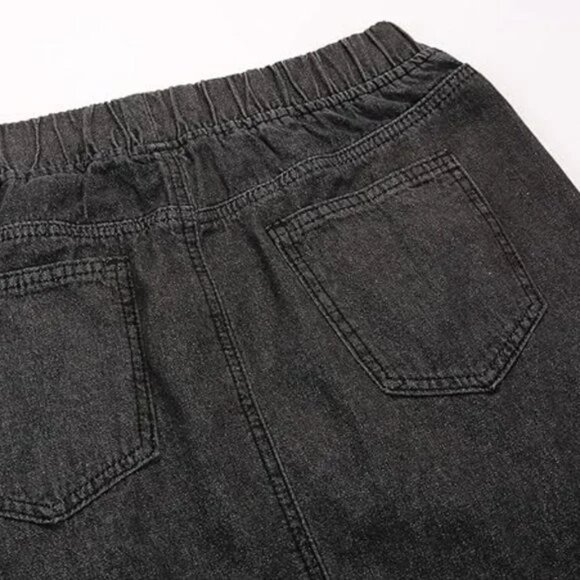 NWT Charcoal Frayed A-Line Maxi Skirt With Pockets - Picture 5 of 7